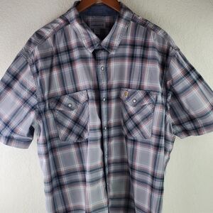 CARHARTT Shirt Men 3XL  Loose Fit Plaid Workwear